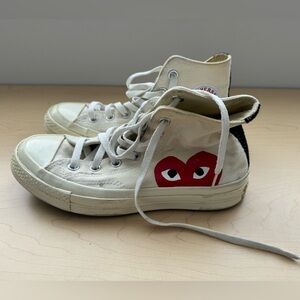 Comme des Garcons Converse All Star Chuck Taylor 7.5 Hi Top Sneakers